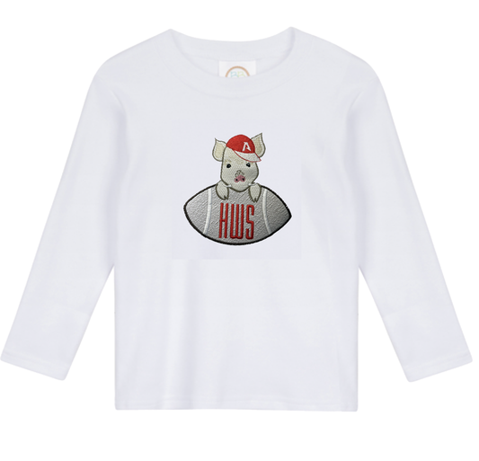 Baby Razorback - boys football long sleeve outfit