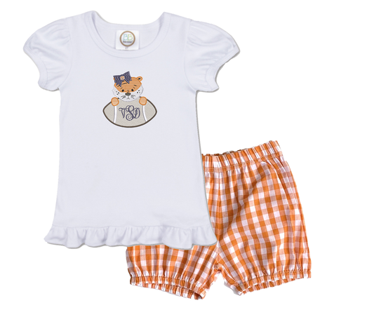 Auburn - girls football short sleeve