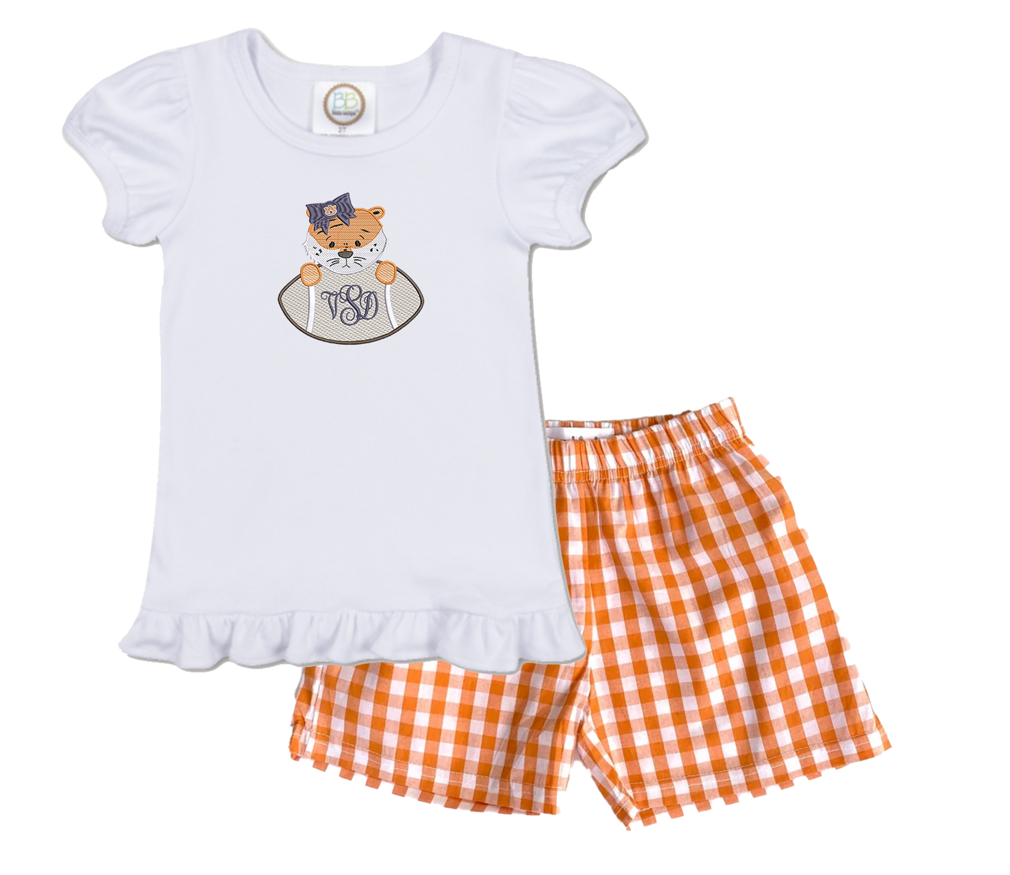 Auburn - girls football short sleeve