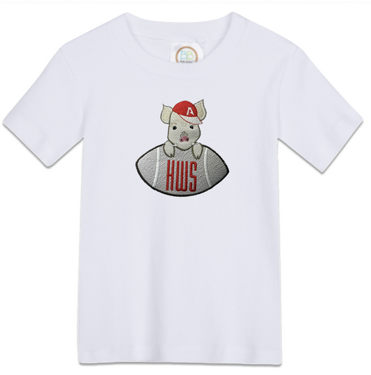 Baby Razorback - boys football short sleeve outfit