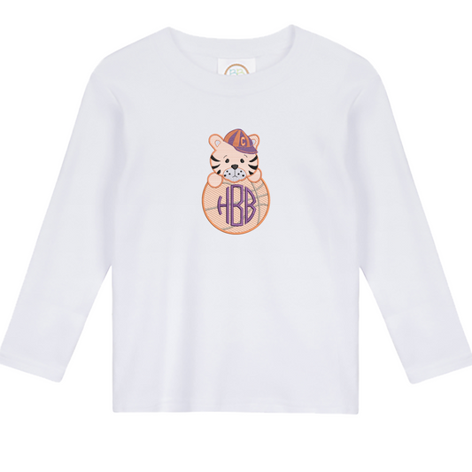 Baby Tiger - boys basketball long sleeve