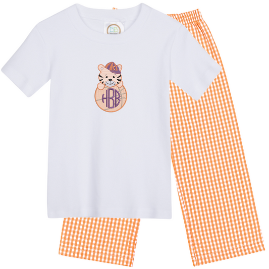 Baby Tiger - boys basketball short sleeve