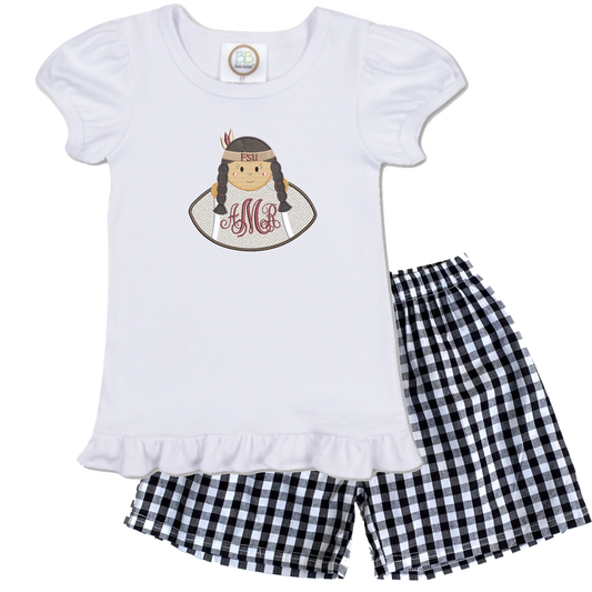 FSU - girls football short sleeve