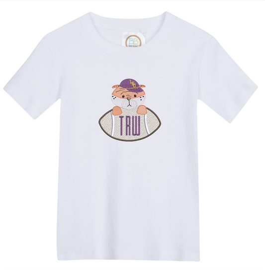 LSU - boys football short sleeve