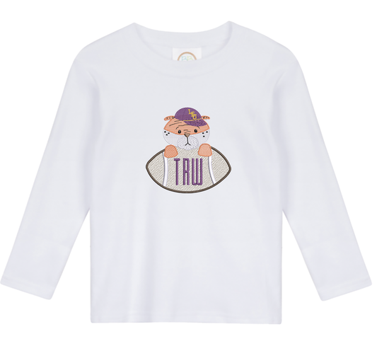 LSU - boys football long sleeve