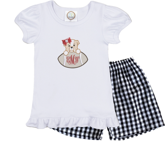 Mississippi State - girls football short sleeve