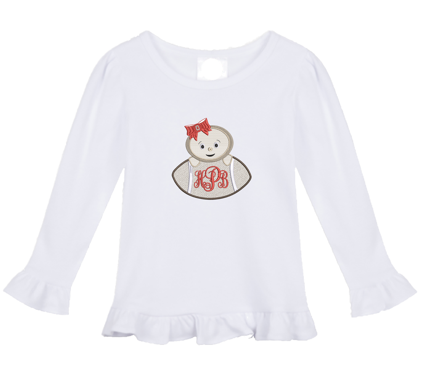 Ohio State outfit gingham - girls