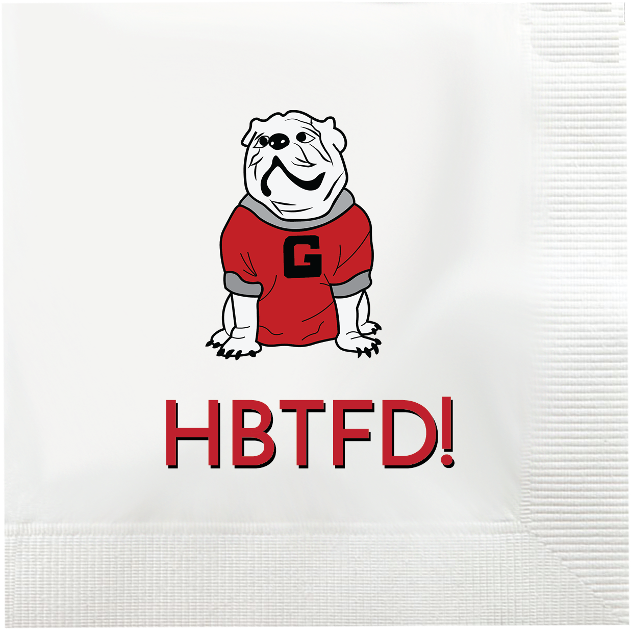UGA HBTFD! cocktail napkins set - paper