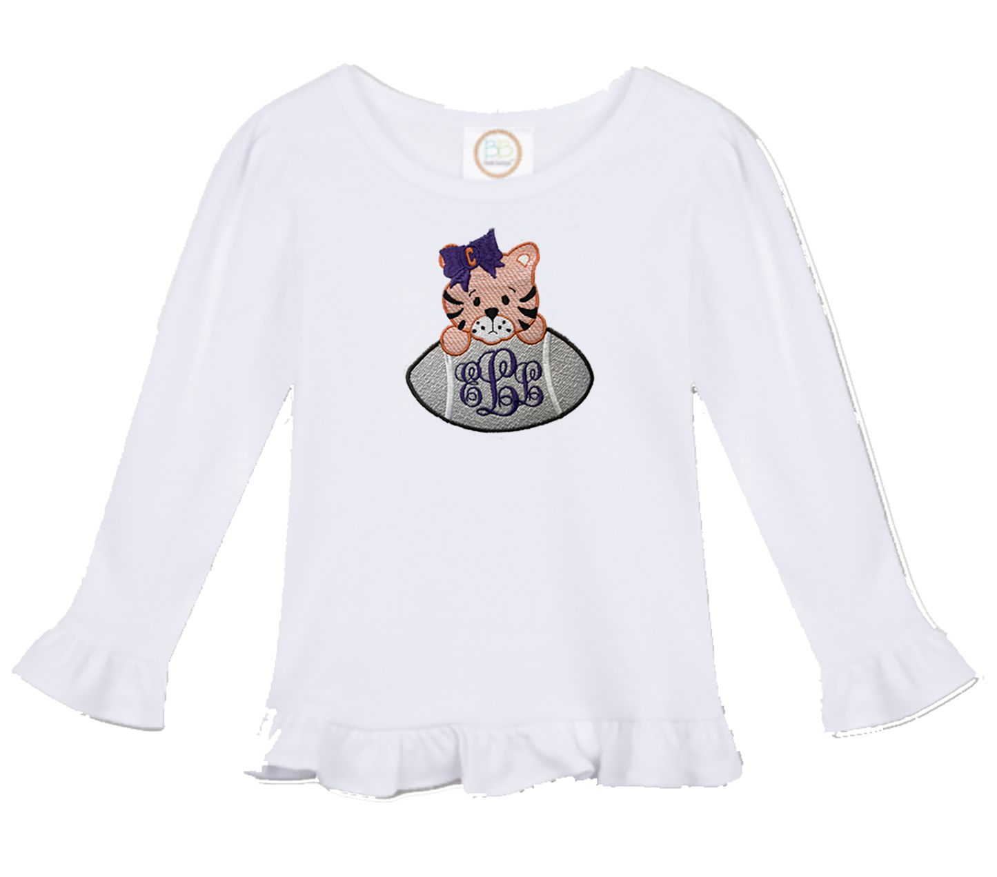 Clemson - girls football long sleeve