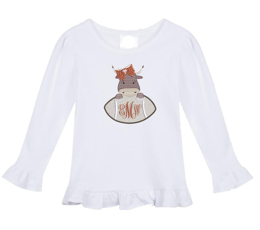 Baby Bull Football girls' outfit long sleeve gingham pants