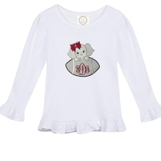 Baby Elephant girls' outfit long sleeve black gingham pants