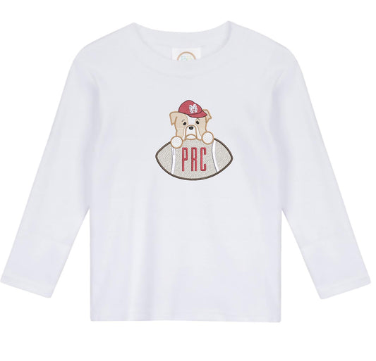 Mississippi boys' long sleeve outfit with brown gingham pants
