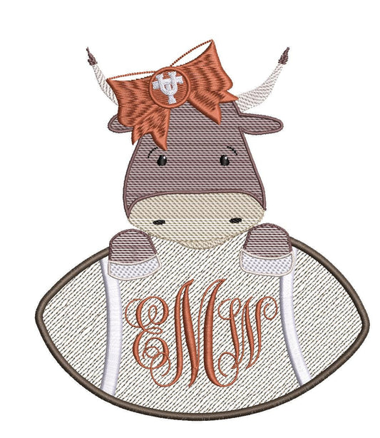 Baby Bull Football gingham dress