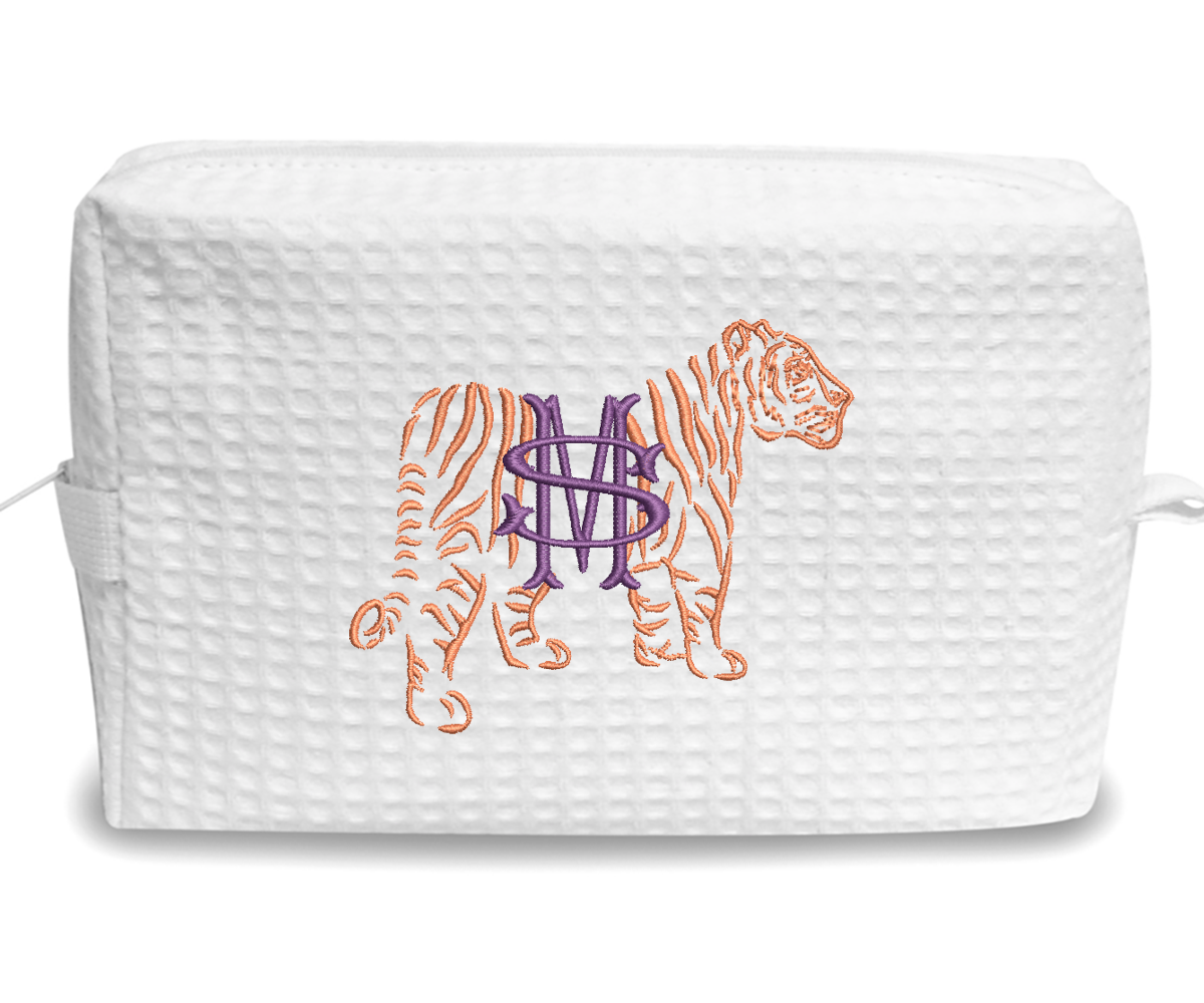 Tiger Makeup Bags - Clemson colors