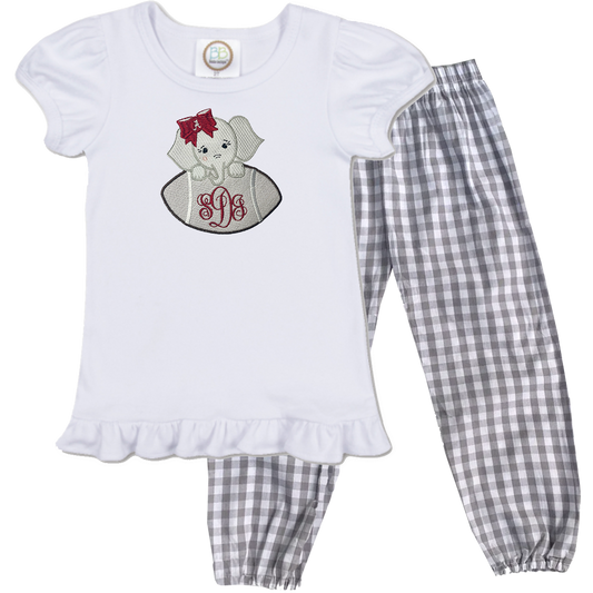 Alabama - girls football short sleeve