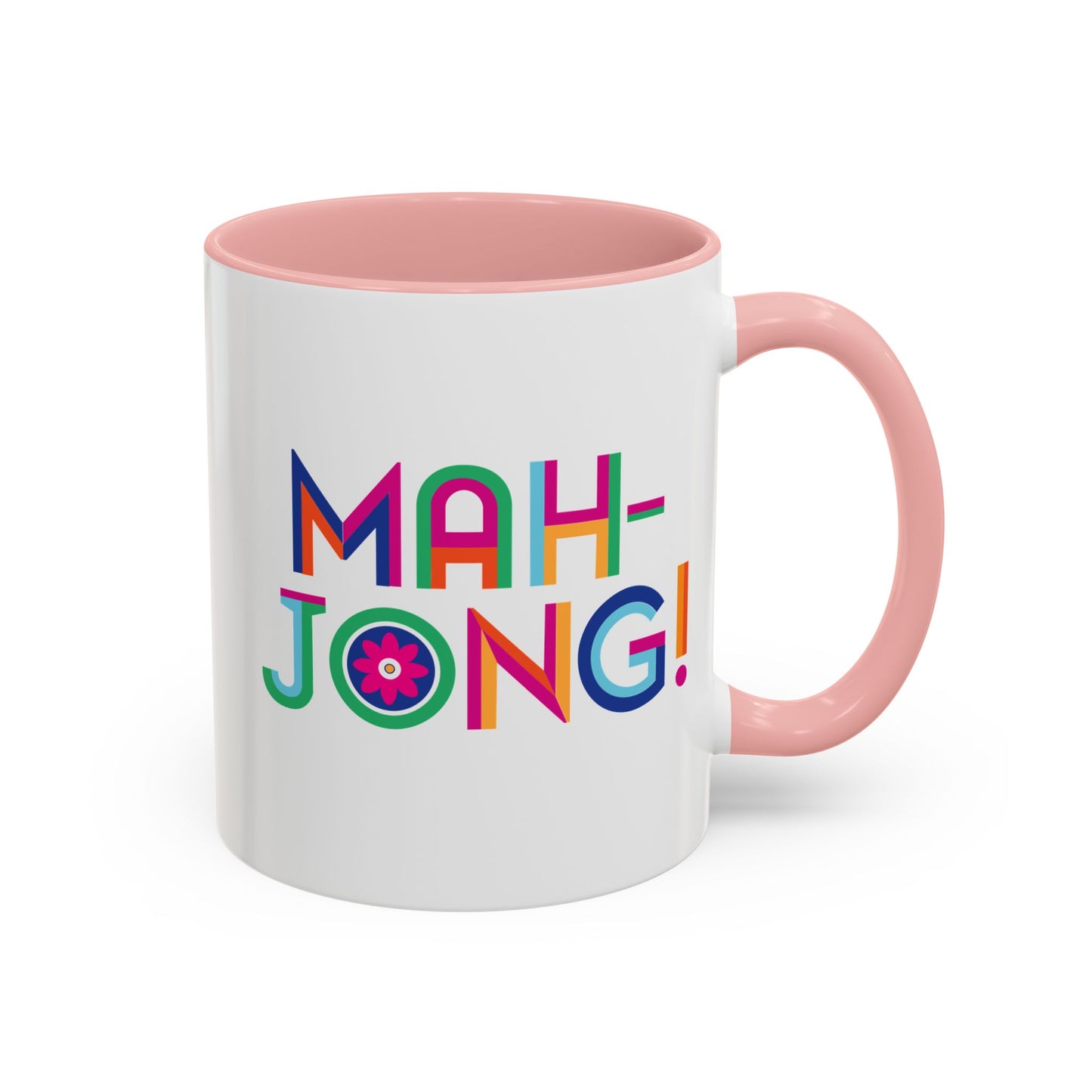 Mah-Jong! Colorful Accent Coffee Mug — Fun Mahjong Gift (11/15oz)