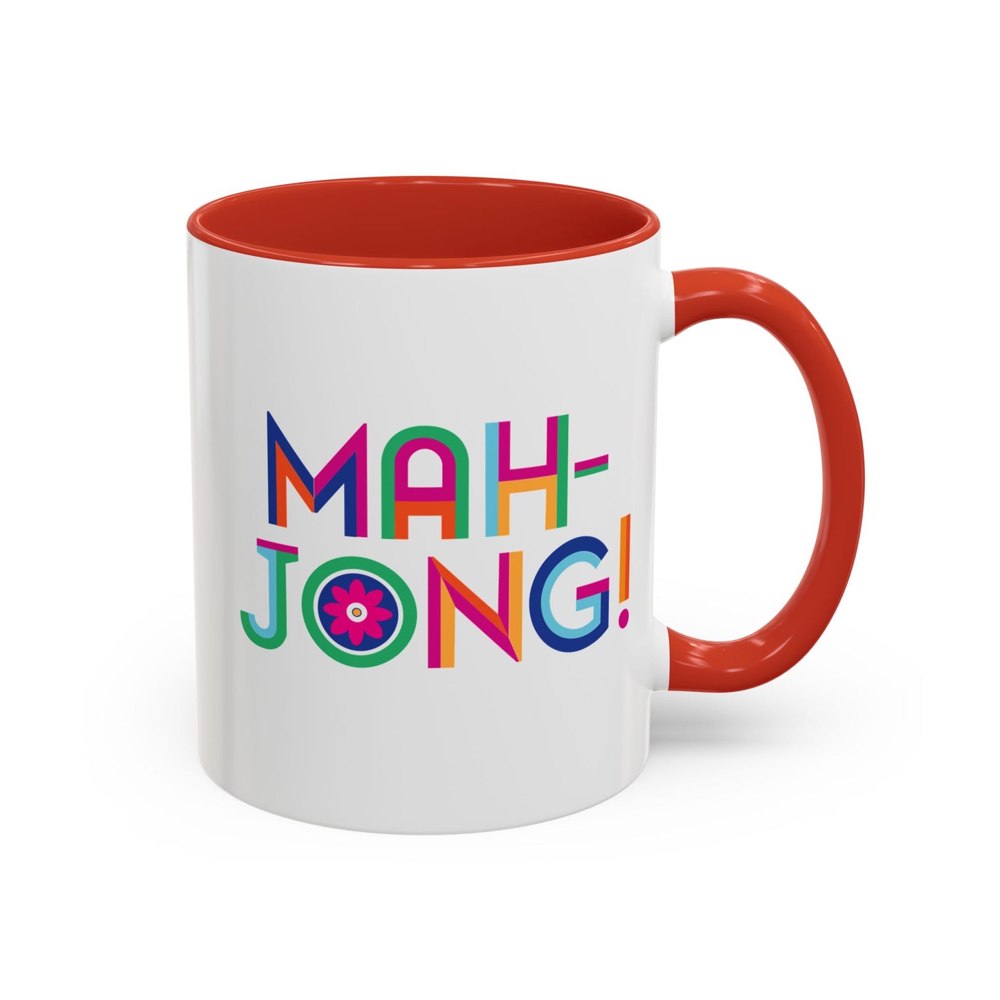 Mah-Jong! Colorful Accent Coffee Mug — Fun Mahjong Gift (11/15oz)