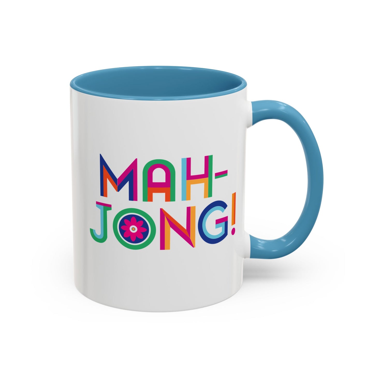 Mah-Jong! Colorful Accent Coffee Mug — Fun Mahjong Gift (11/15oz)