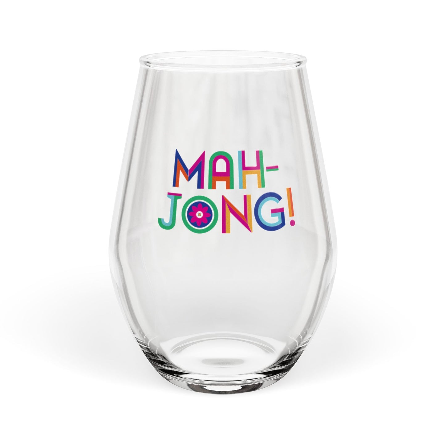 Mahjong Color Pop Stemless Wine Glass, 11.75oz