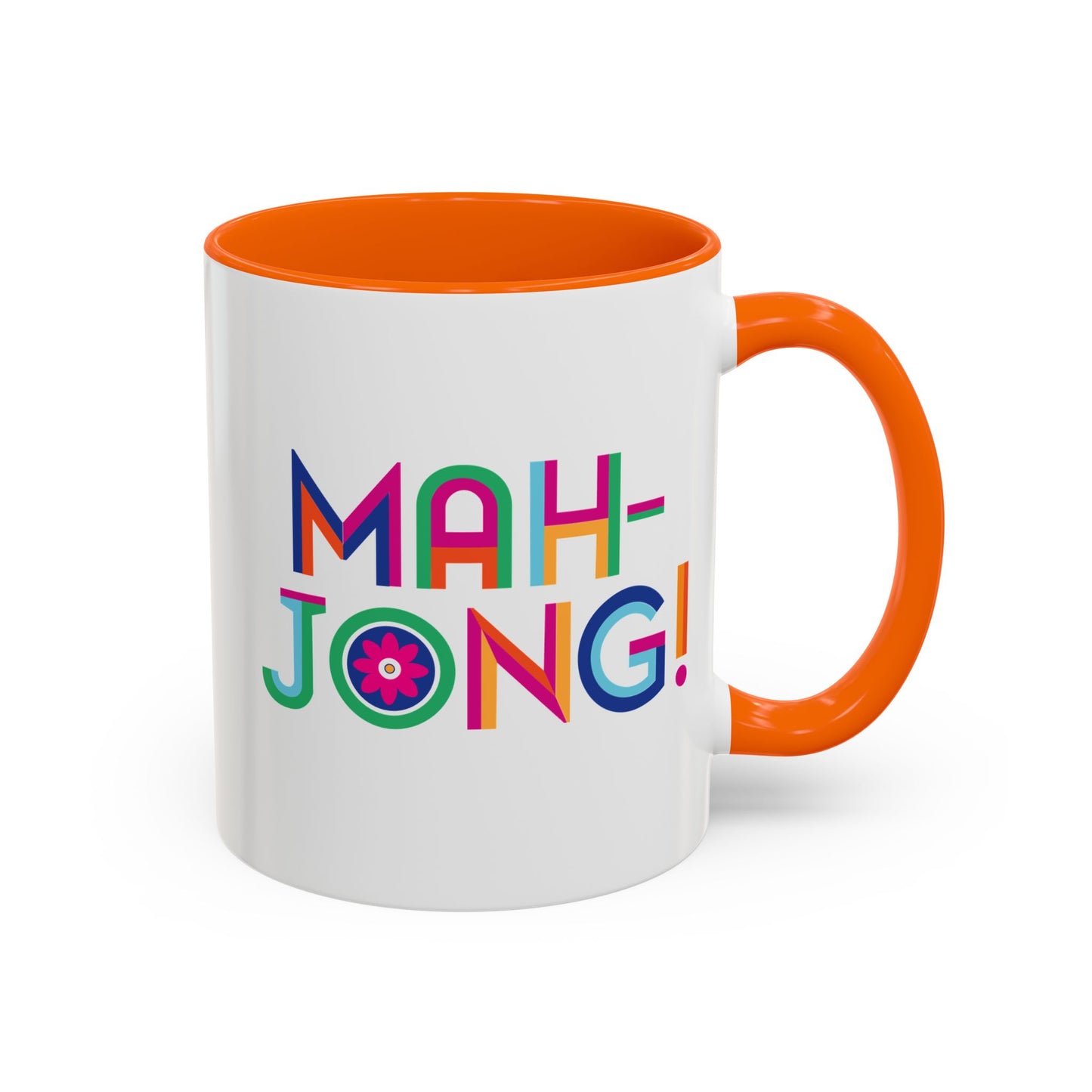 Mah-Jong! Colorful Accent Coffee Mug — Fun Mahjong Gift (11/15oz)