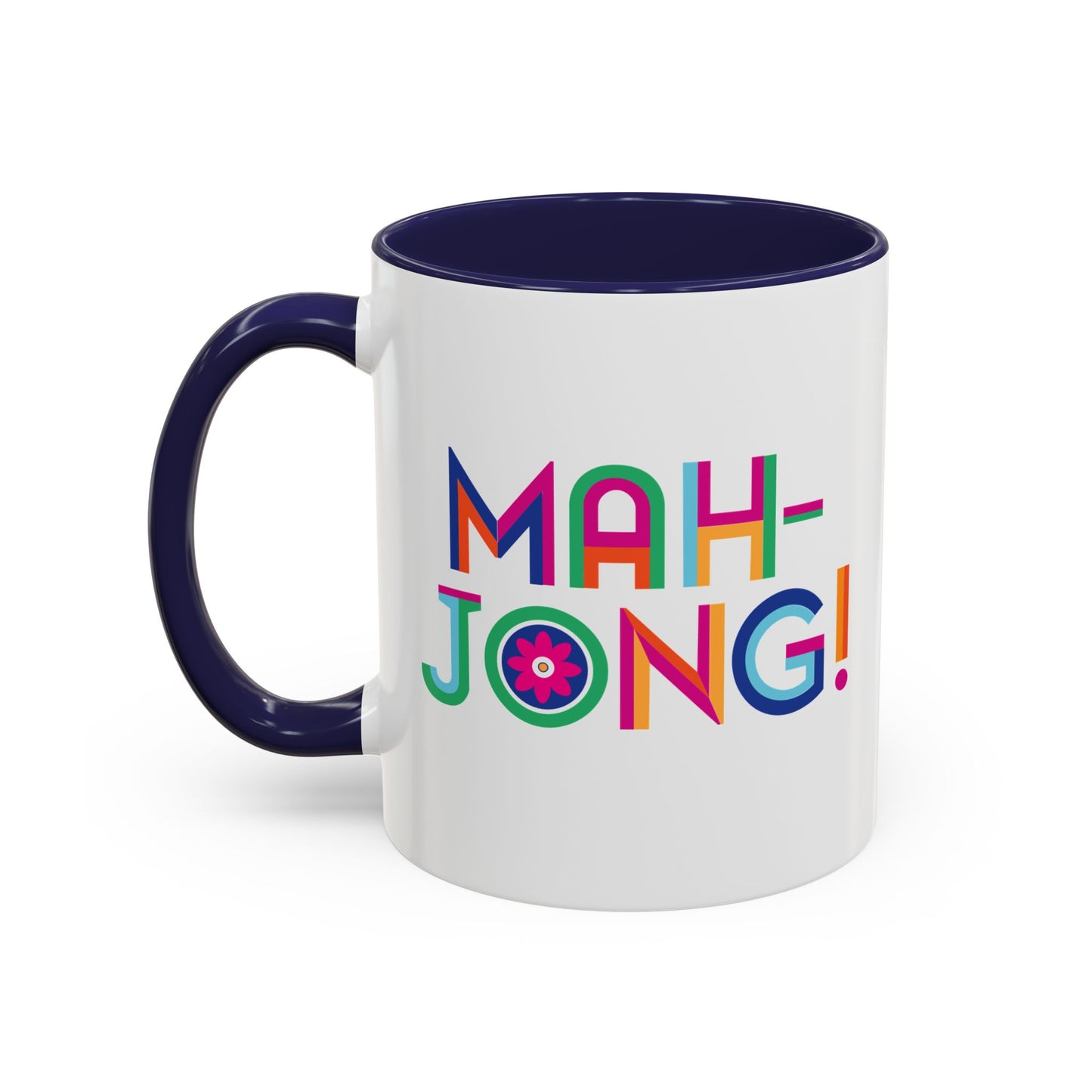 Mah-Jong! Colorful Accent Coffee Mug — Fun Mahjong Gift (11/15oz)
