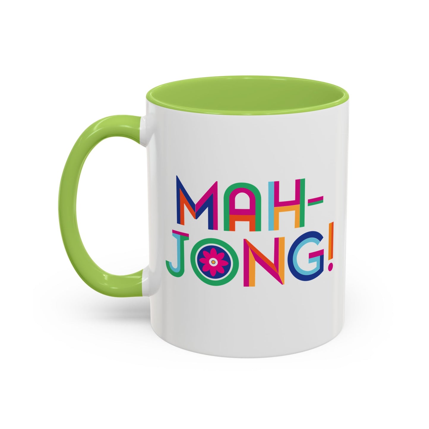 Mah-Jong! Colorful Accent Coffee Mug — Fun Mahjong Gift (11/15oz)
