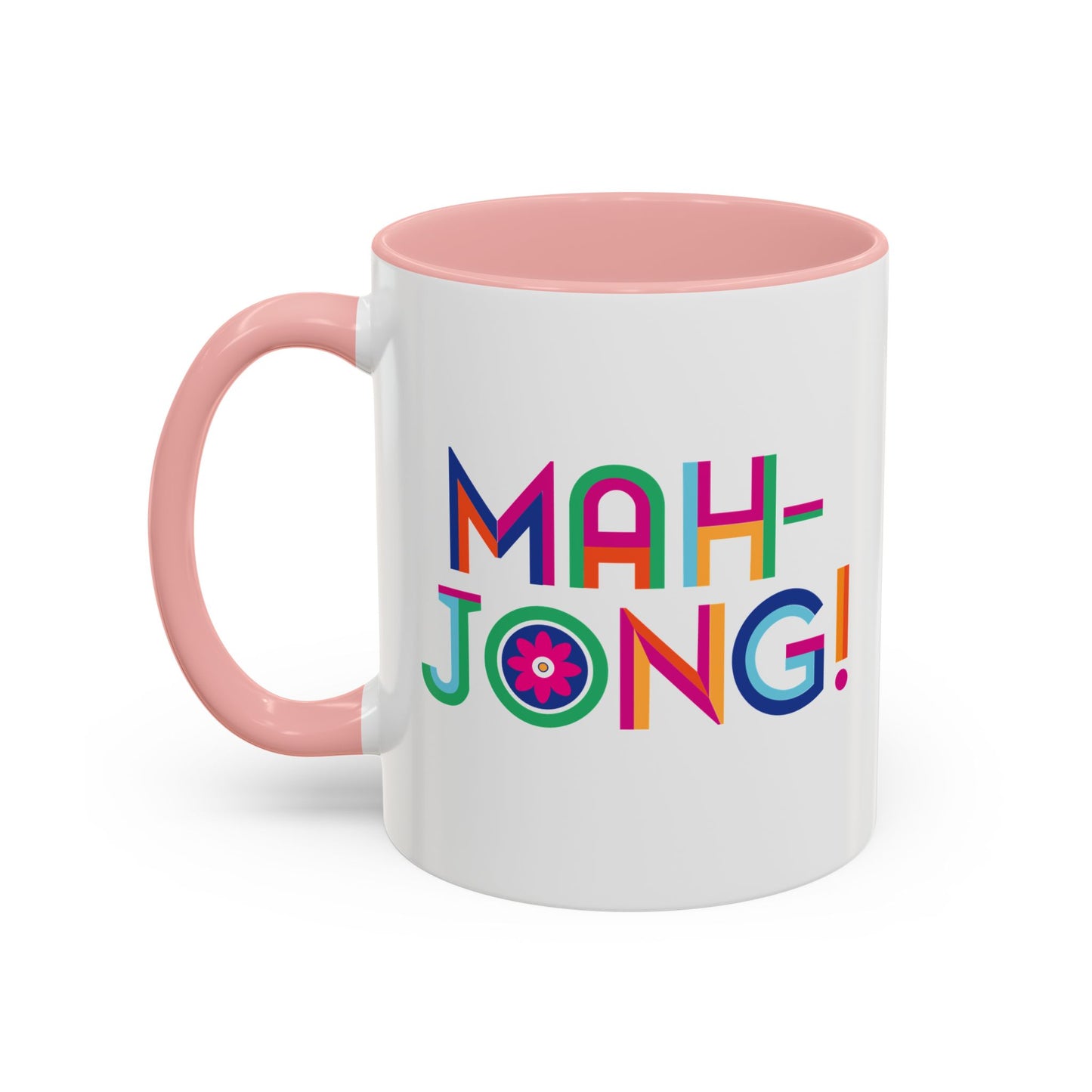 Mah-Jong! Colorful Accent Coffee Mug — Fun Mahjong Gift (11/15oz)