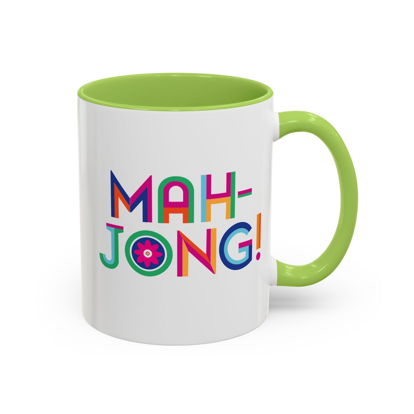 Mah-Jong! Colorful Accent Coffee Mug — Fun Mahjong Gift (11/15oz)