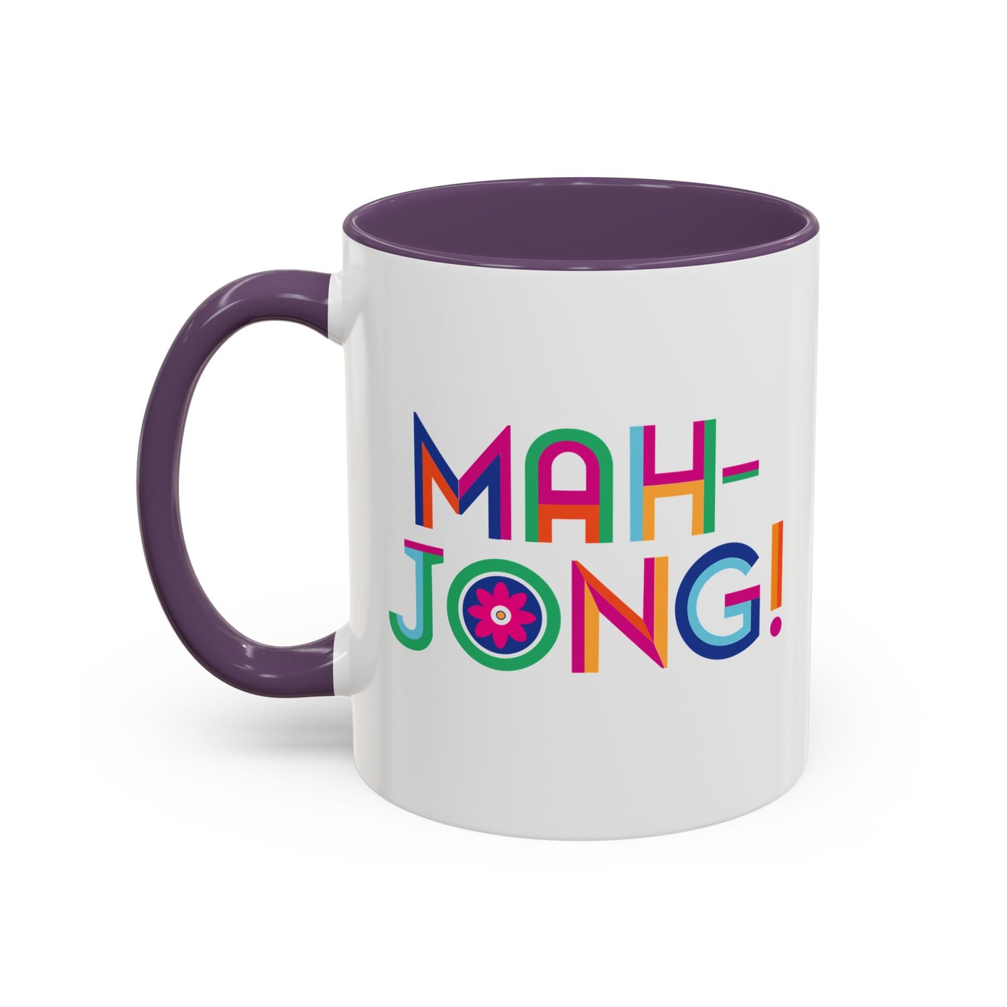 Mah-Jong! Colorful Accent Coffee Mug — Fun Mahjong Gift (11/15oz)