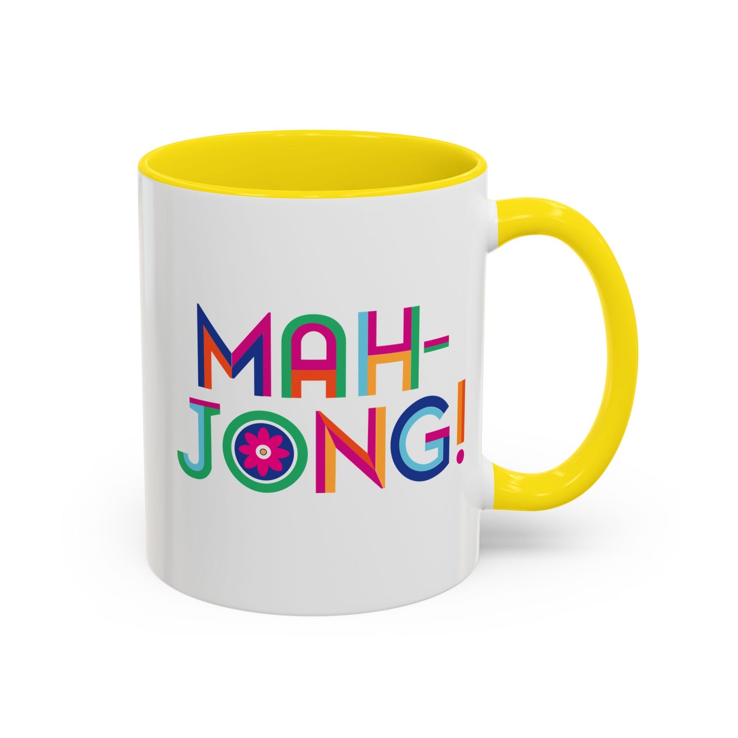 Mah-Jong! Colorful Accent Coffee Mug — Fun Mahjong Gift (11/15oz)