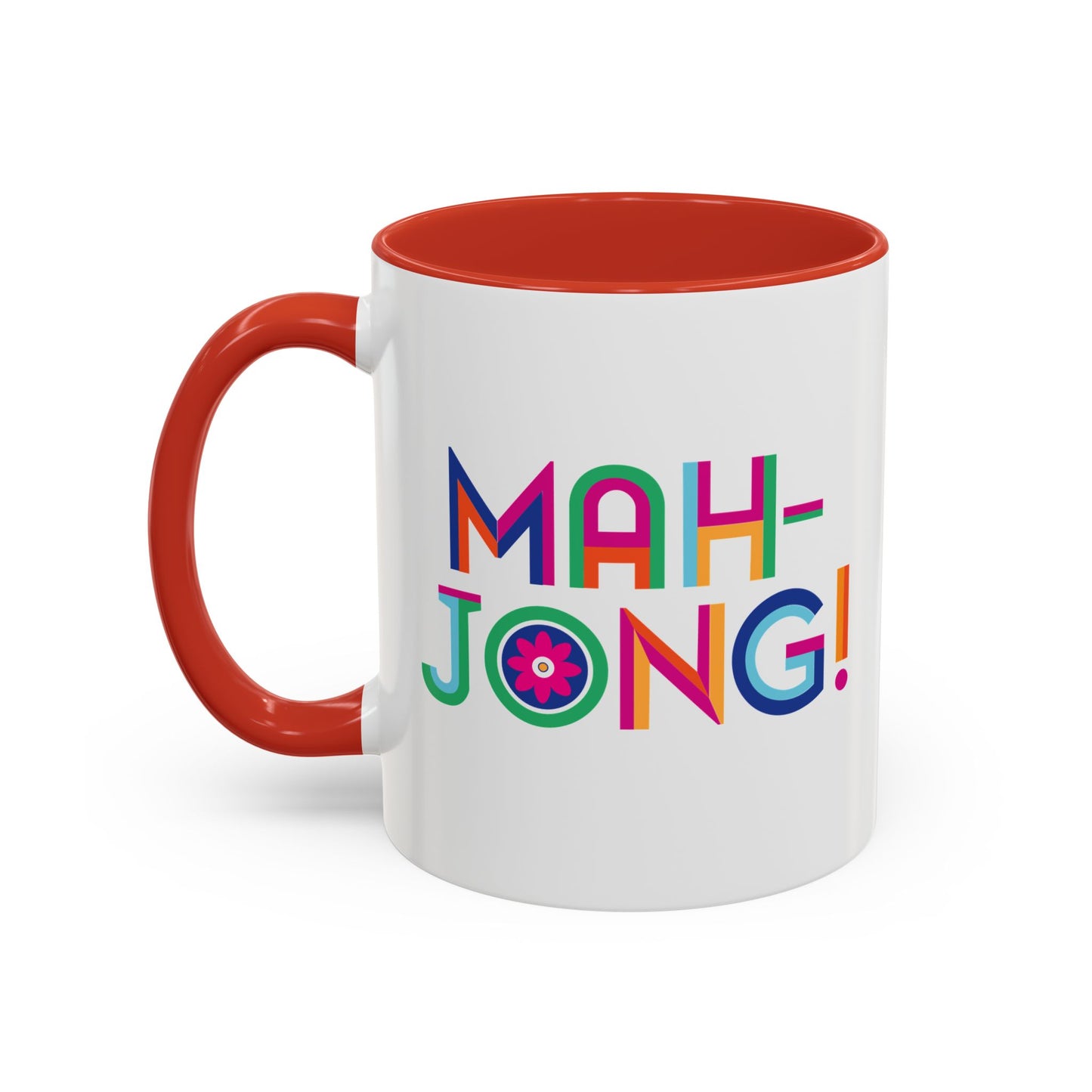 Mah-Jong! Colorful Accent Coffee Mug — Fun Mahjong Gift (11/15oz)