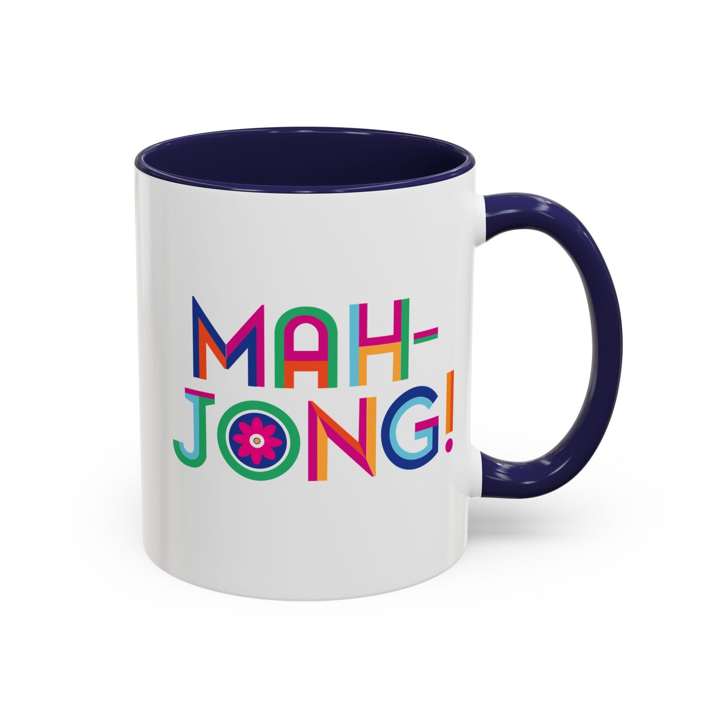 Mah-Jong! Colorful Accent Coffee Mug — Fun Mahjong Gift (11/15oz)