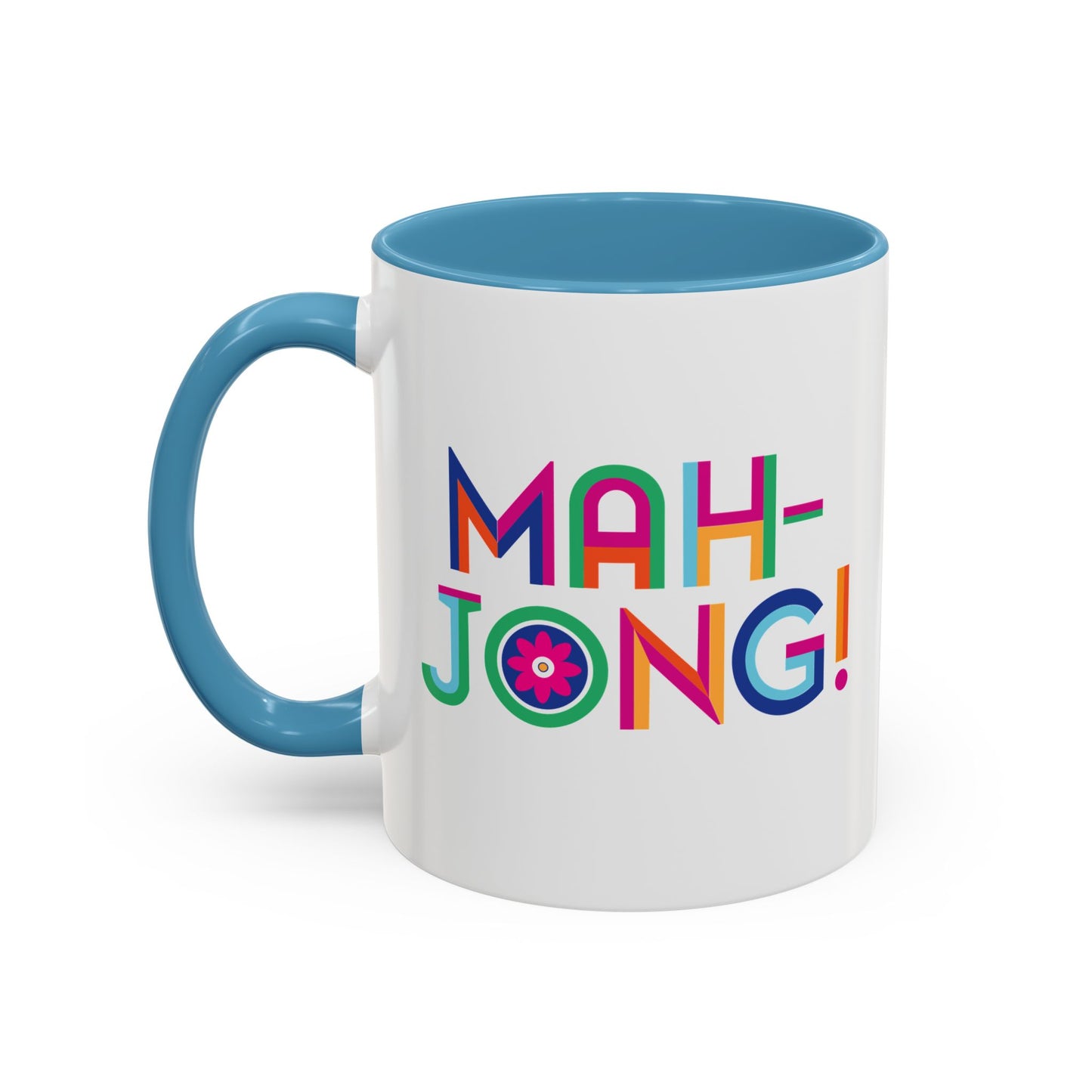 Mah-Jong! Colorful Accent Coffee Mug — Fun Mahjong Gift (11/15oz)