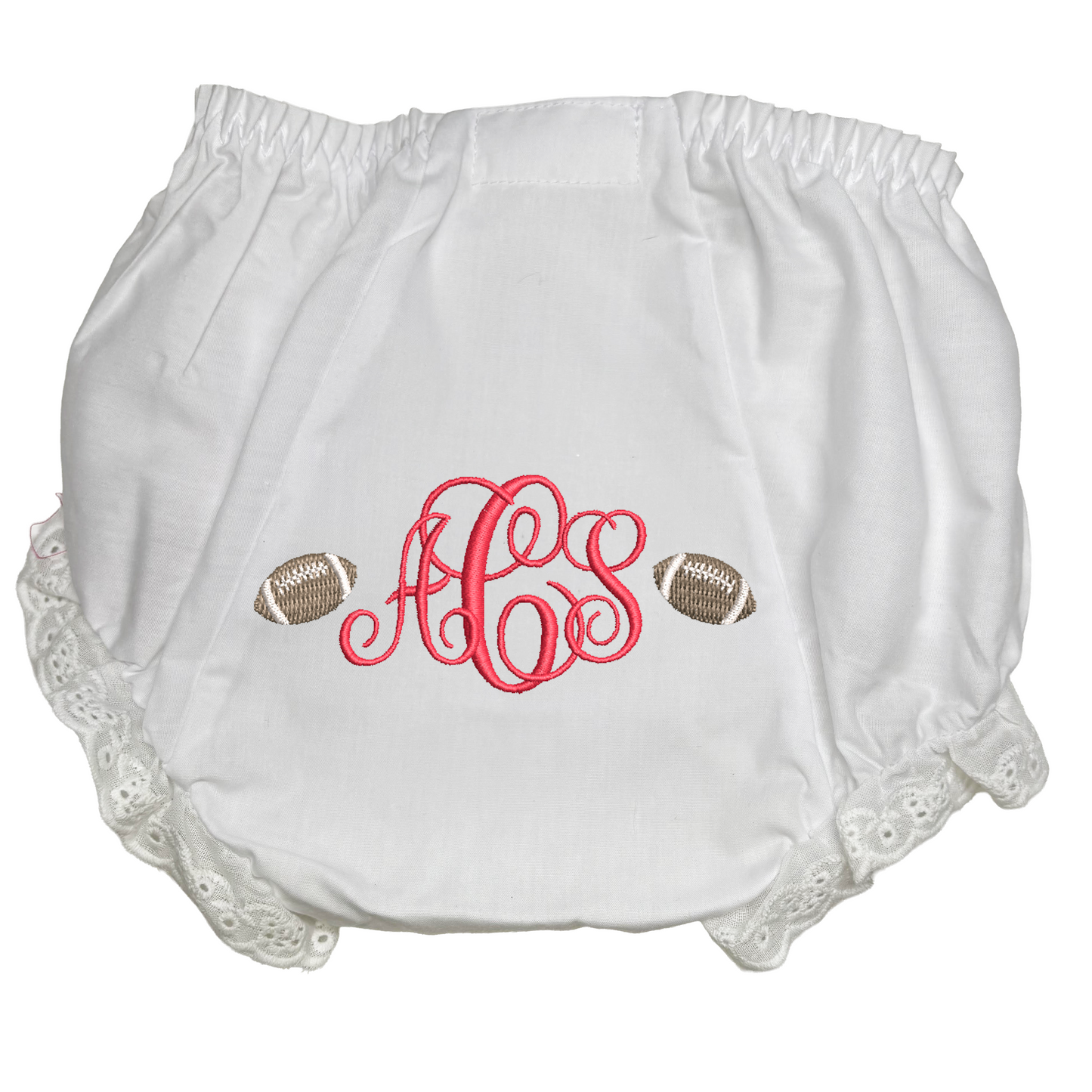 Baby Razorback - girls football gingham dress