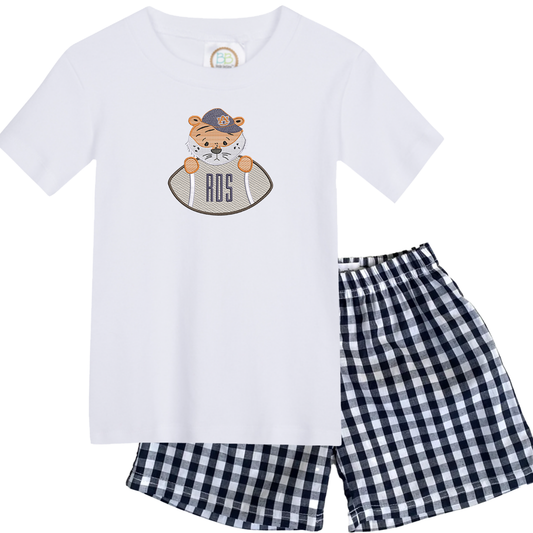 Auburn - boys football short sleeve