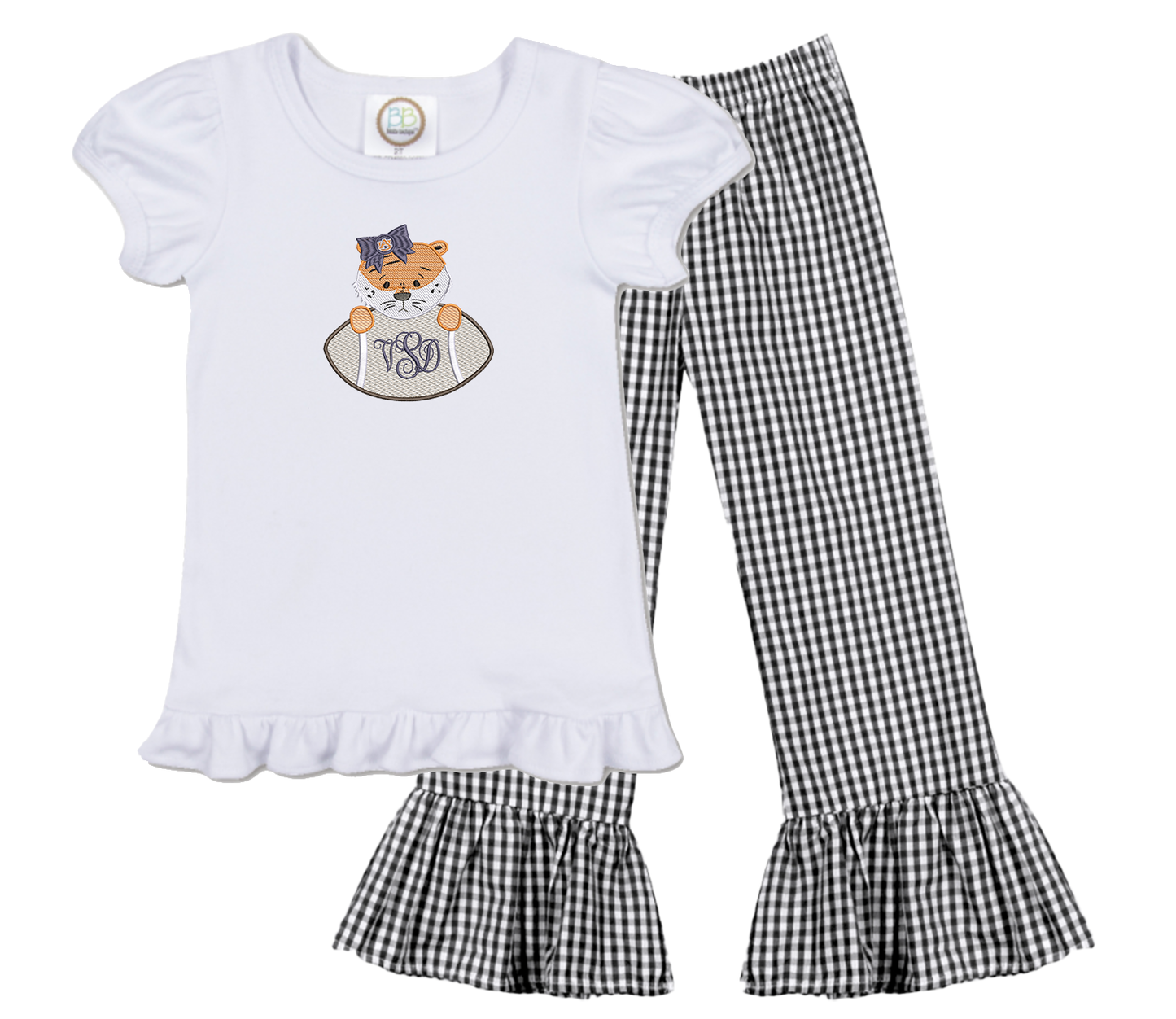 Auburn - girls football short sleeve