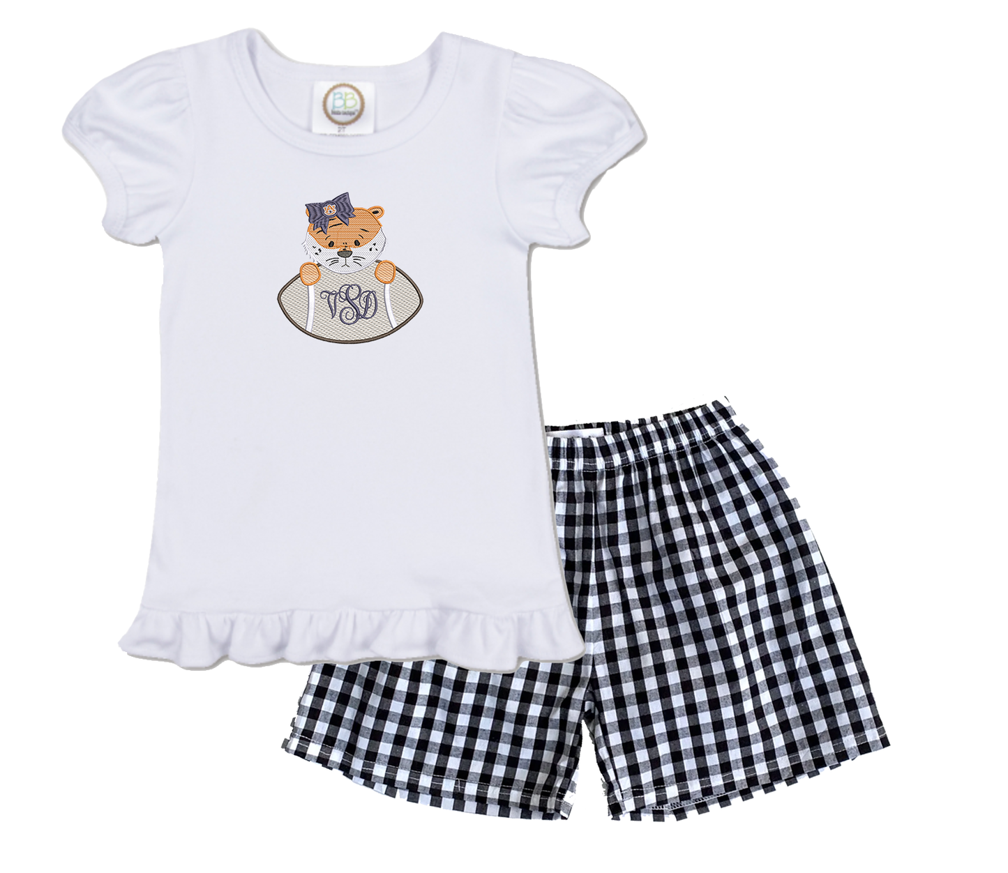 Auburn - girls football short sleeve