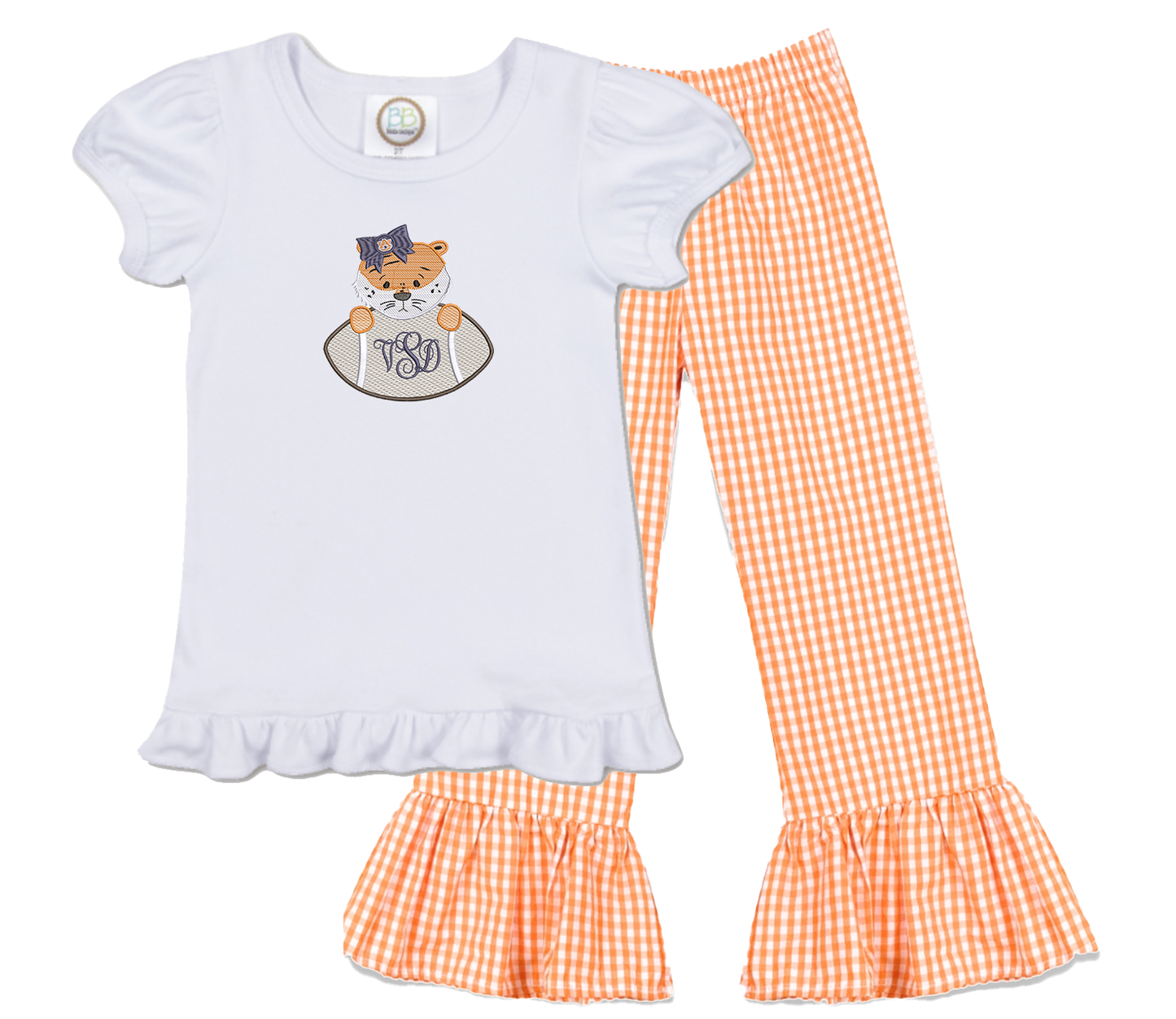 Auburn - girls football short sleeve