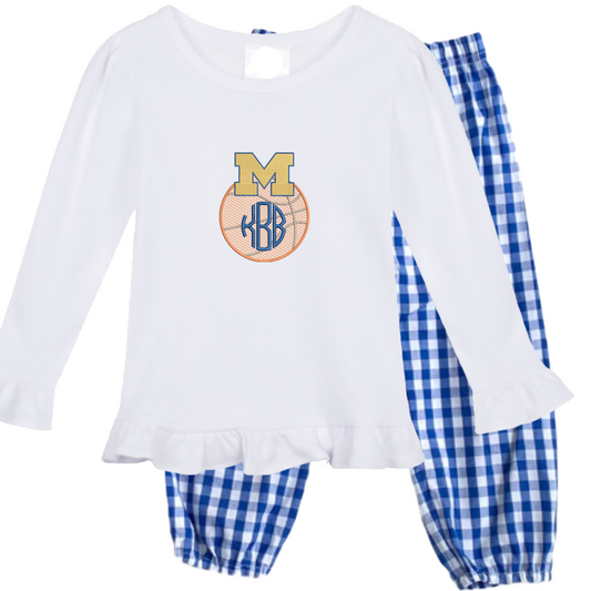 Michigan - girls basketball long sleeve