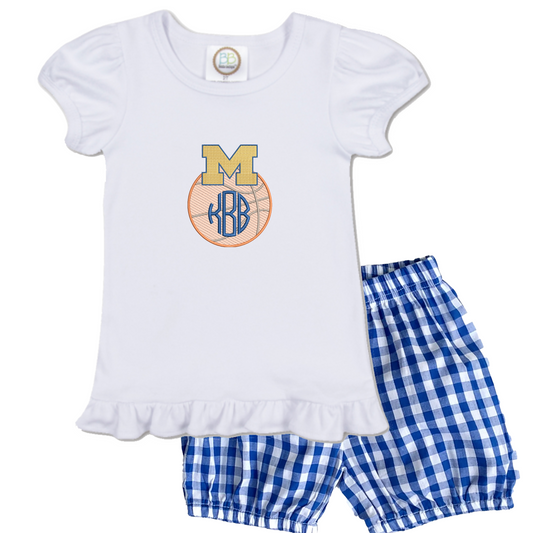 Michigan - girls basketball short sleeve