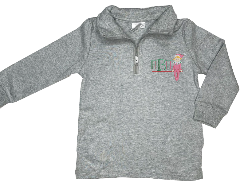 Christmas Girl Elf Quarter Zip