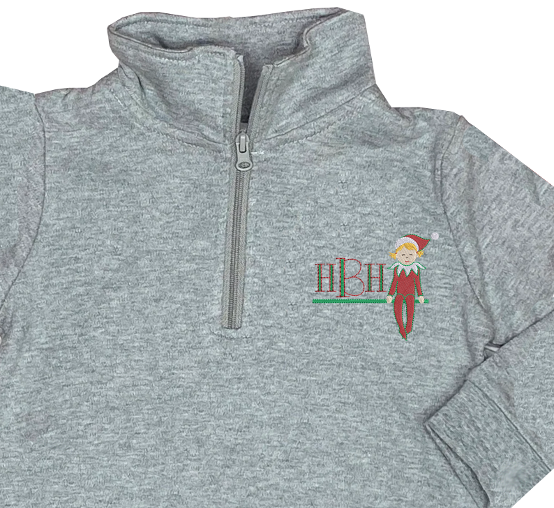 Christmas Girl Elf Quarter Zip