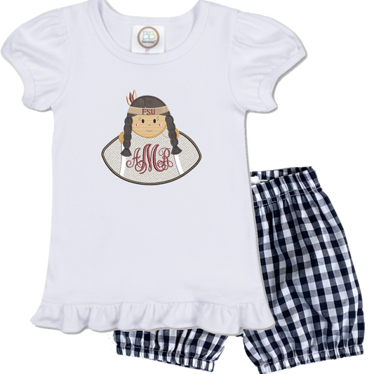 FSU - girls football short sleeve