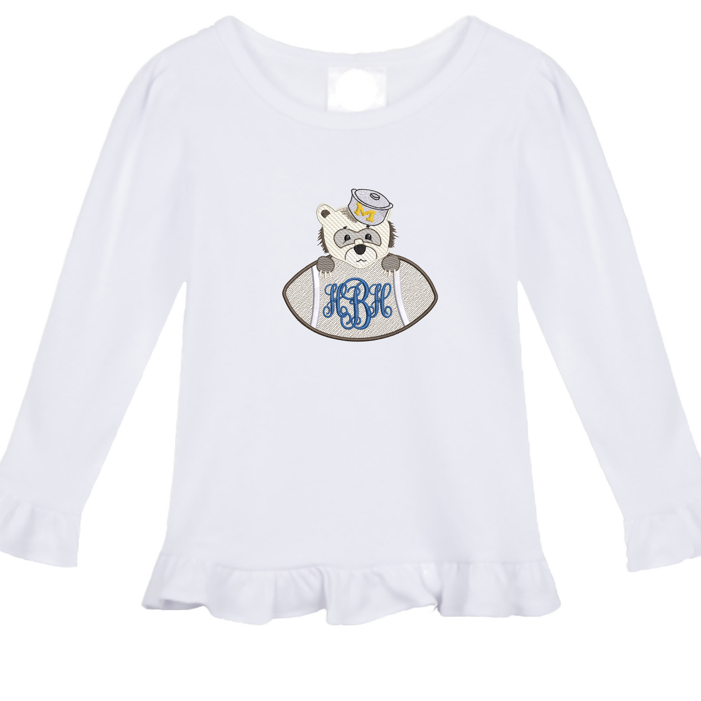 Michigan - girls football long sleeve