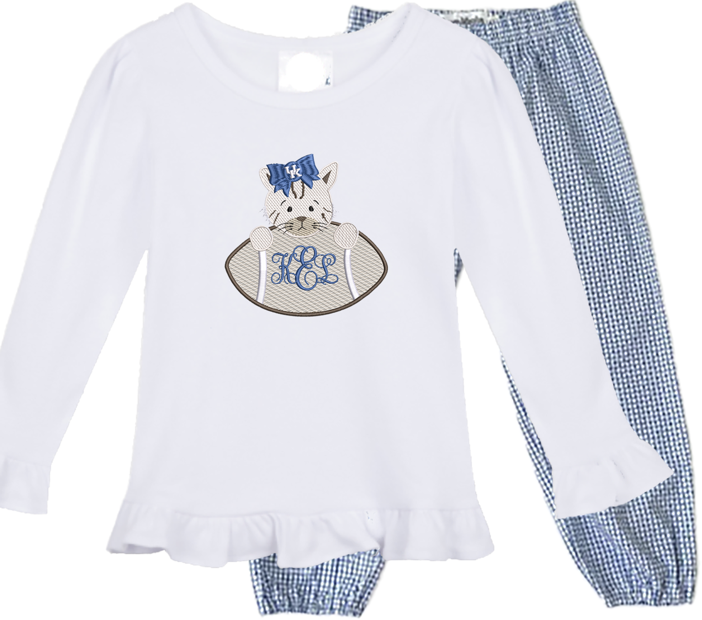 Kentucky pants outfit gingham - girls