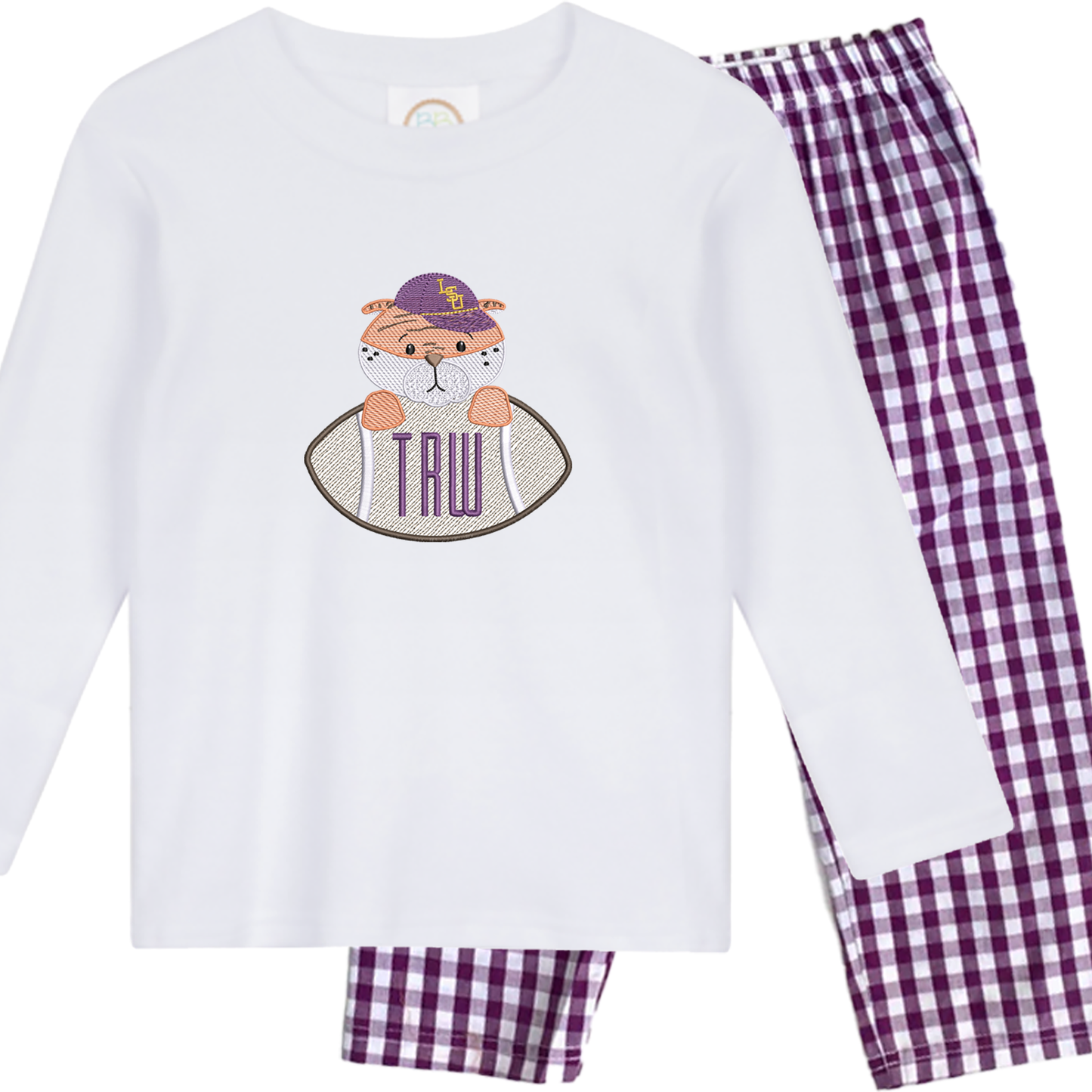 LSU - boys football long sleeve