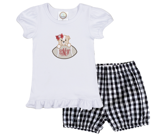 Mississippi State - girls football short sleeve