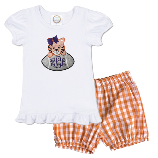 Clemson shorts outfit - girls