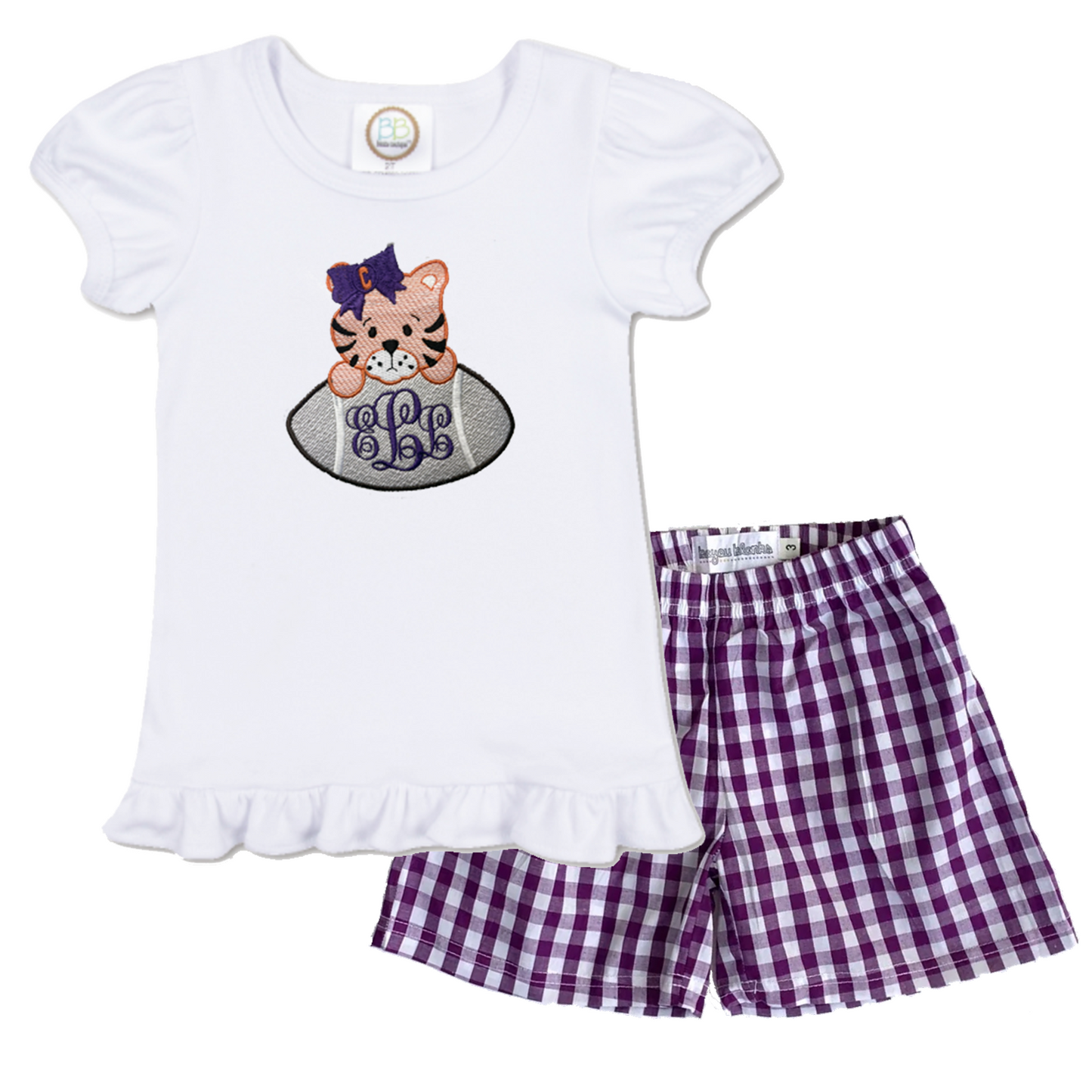 Clemson shorts outfit - girls