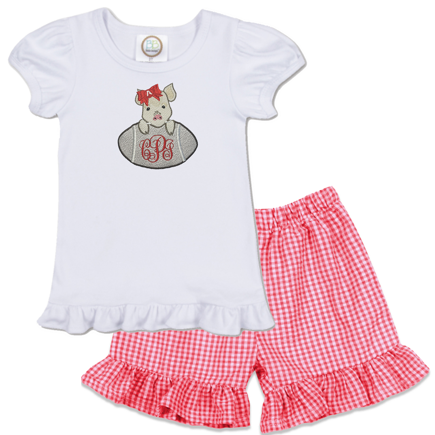 Arkansas - girls football short sleeve